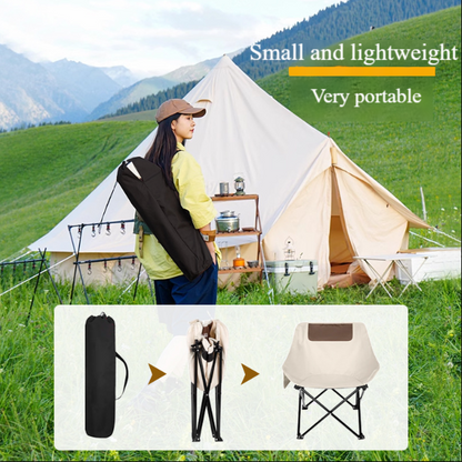 Ultralight Portable Camping Chair – Foldable Outdoor Chair for Adults, Beach, Picnic & Fishing, Supports 130KG, Compact Folding Lounge Chair, Best Camping Gear, Travel & Hiking Accessories